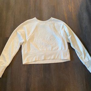 Cream /white nike cropped sweater